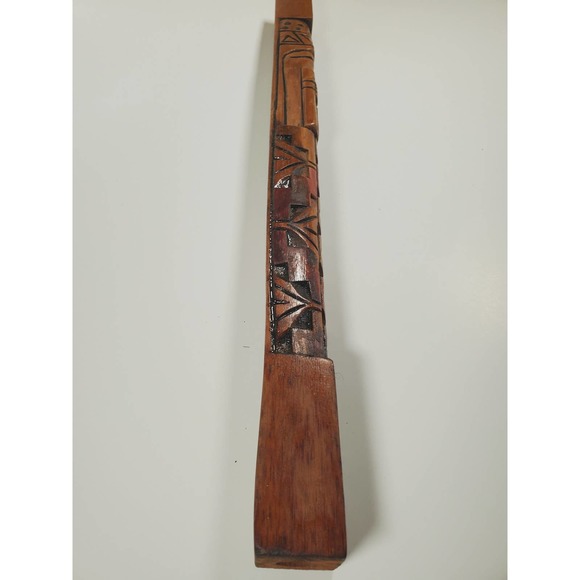VINTAGE Peru TARKA Flute, 20" Hand carved wood Folk Art Flute Traditional Music - Picture 5 of 9